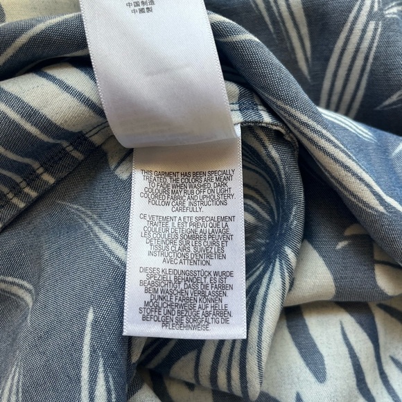 TOMMY BAHAMA Blue and White Sleeveless Floral Tropical Print Dress Size Medium - Picture 7 of 9